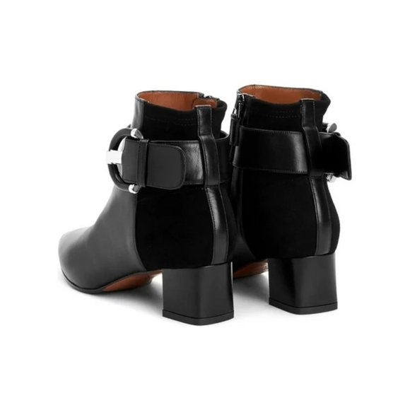 New Aquatalia 'Phiona' Black Leather Suede Bootie $525 - Picture 3 of 8